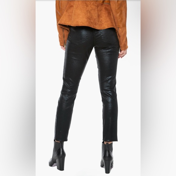 NWT Juicy Couture Shimmer Faux Snakeskin Pants | Black | Plus Size 18 - Picture 4 of 16